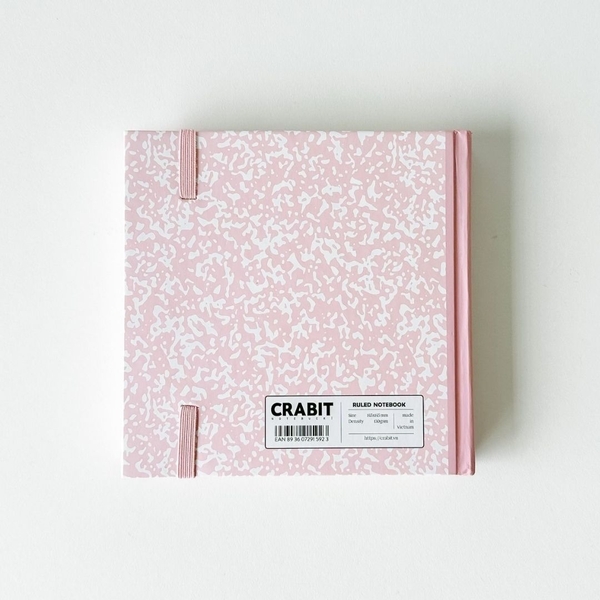 Sổ kẻ ngang khổ vuông 140 trang 130gsm tặng kèm sticker Composition Collection - Hồng Berries