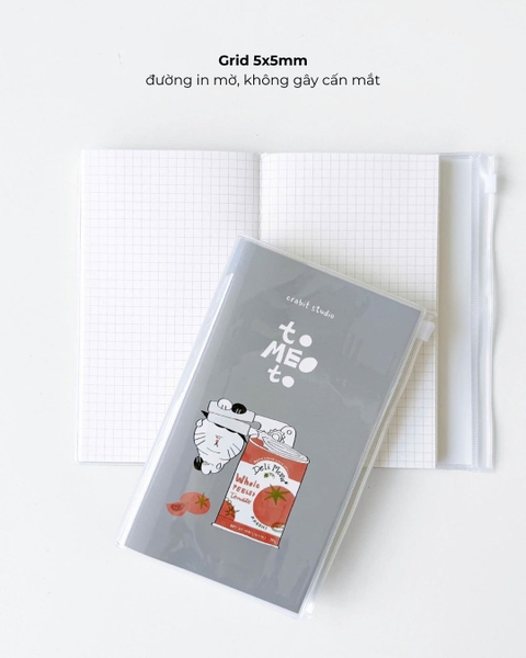 Sổ tay handy grid bìa mềm 130gsm Tomeoto Can