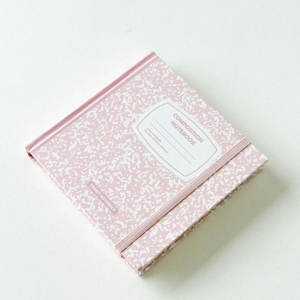 Sổ kẻ ngang khổ vuông 140 trang 130gsm tặng kèm sticker Composition Collection - Hồng Berries