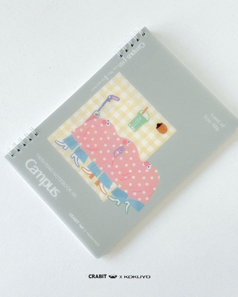 Sổ lò xo A5 grid 160 trang Crabit x Kokuyo - Land of Too-Shy - Netizen Picnic