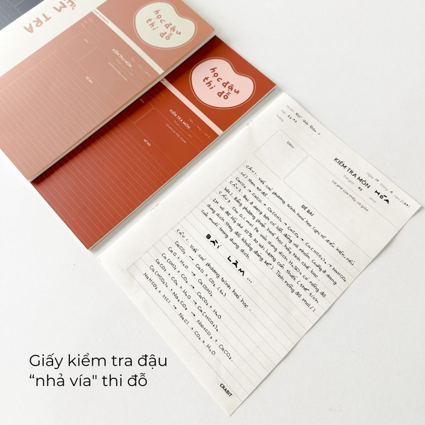 Giấy kiểm tra Học đậu Thi Đỗ - Đậu đỏ xanh