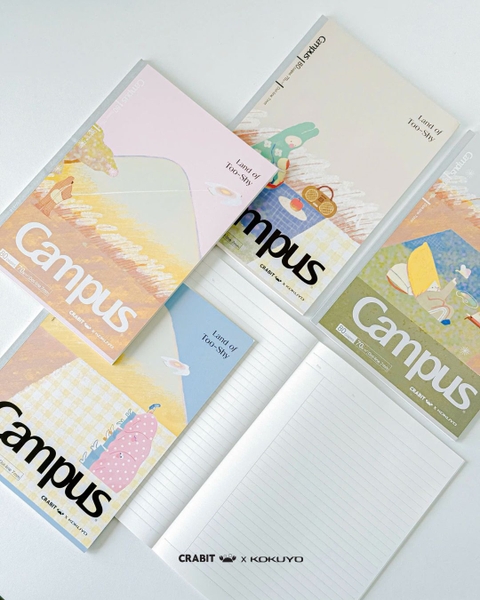 Vở kẻ ngang chấm 80 trang B5 giấy Nhật Crabit x Kokuyo Land of Too-Shy 2 -  Mr. Bubble Tea Picnic