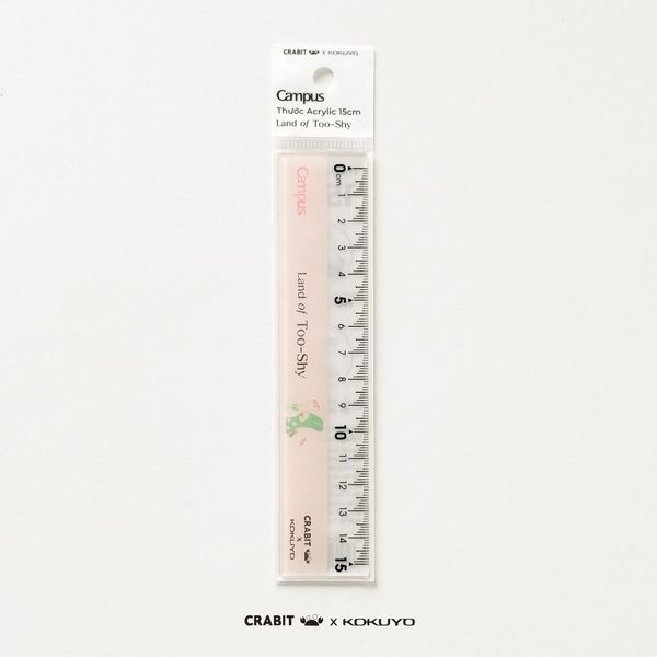 Thước Kẻ 15cm Acrylic Siêu Bền Tránh Xước Gọn Crabit x Kokuyo Campus | Land of Too-Shy