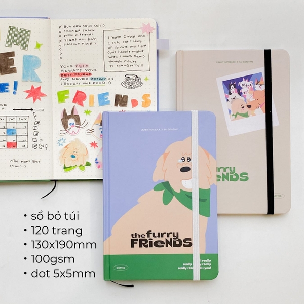 Sổ tay bỏ túi Dot The Furry Friends Crabit x SGT - Cu Lỳ