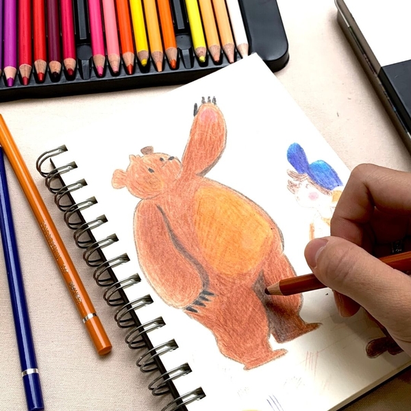 Sổ Sketchbook lò xo A5 dọc - Đen