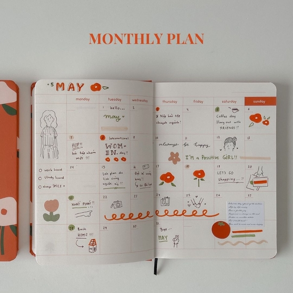 Sổ lịch Planner 2022 Special Edition - Red Flower