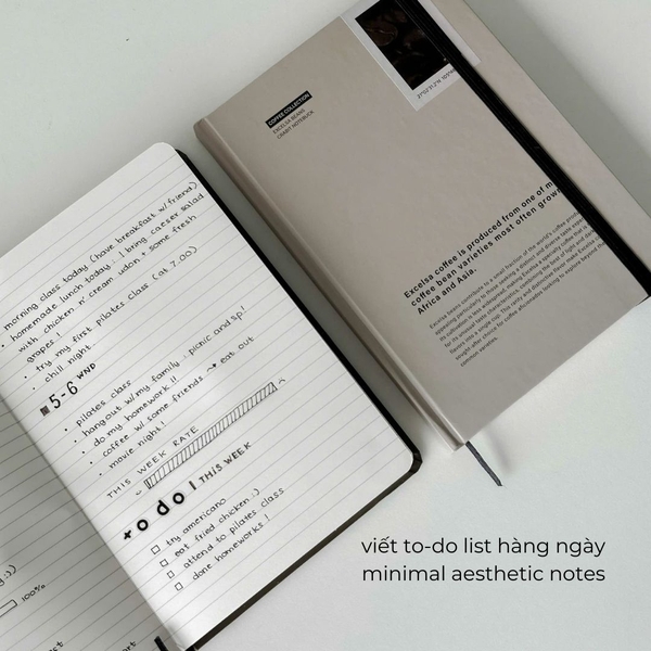 Sổ tay A5 kẻ ngang 130gsm Crabit Coffee Beans - Excela