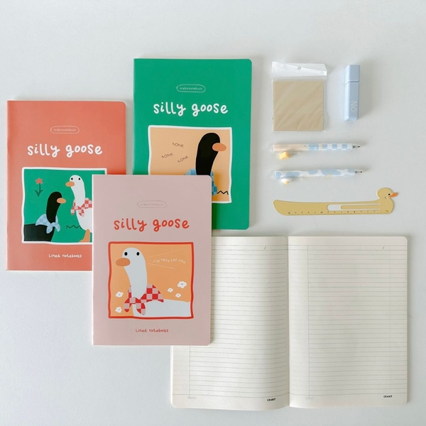 3 Vở kẻ ngang 80 trang Silly Goose