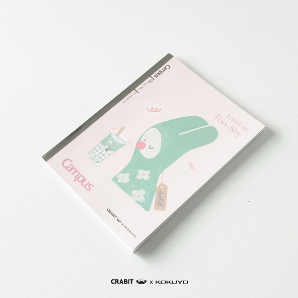 Vở A5 4 ly kẻ ngang 96 trang Thỏ - Crabit x Kokuyo - Land of Too-Shy