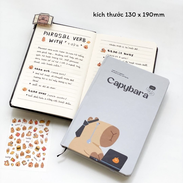 Sổ kẻ ngang bỏ túi Crabit Capybara Life Collection - Capybara Working