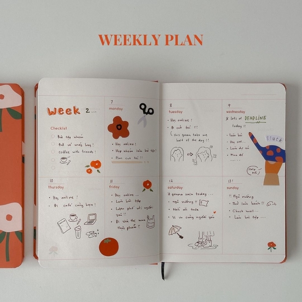 Sổ lịch Planner 2022 Special Edition - Red Flower