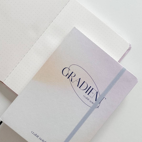 Sổ tay dotgrid 130gsm Gradient Trắng