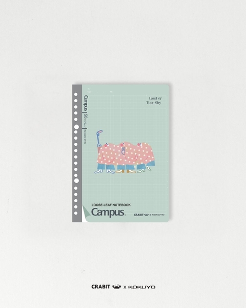 Vở ruột sổ còng grid A5 100 trang Crabit x Kokuyo Land of Too-shy 2 - Netizen Picnic