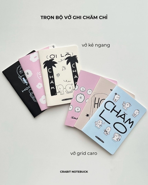 Vở grid caro 100 trang 80gsm Chăm chỉ - Học hành be