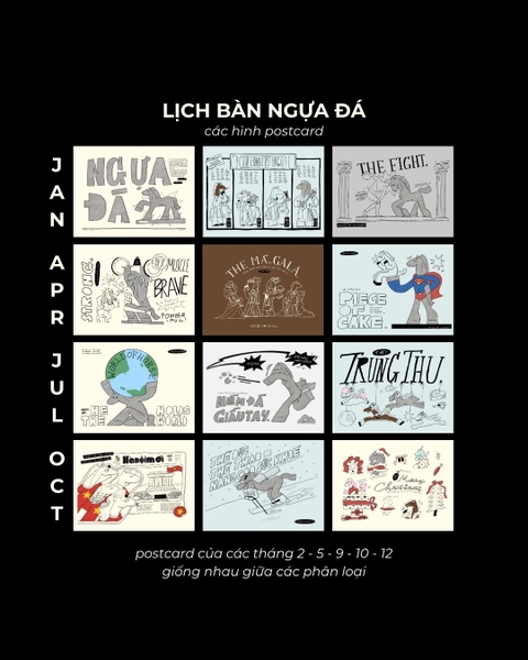 Lịch để bàn 2026 Crabit Calendar - Ngựa Đá