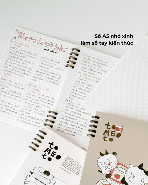 Sổ còng a5 slim binder 100gsm kẻ ngang - Tomeoto Can