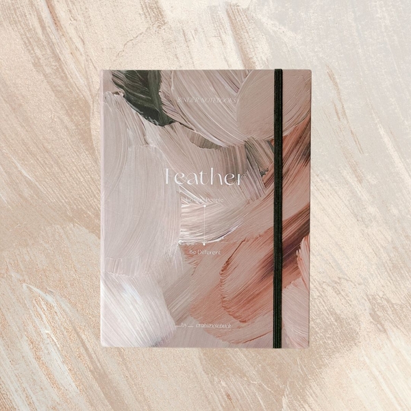 Sổ còng sắt bìa cứng A5 6 lỗ Feather Vệt màu Nâu