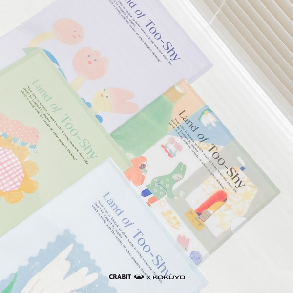 Set 4 Bìa lá size A4 Crabit x Kokuyo Campus | Land of Too Shy