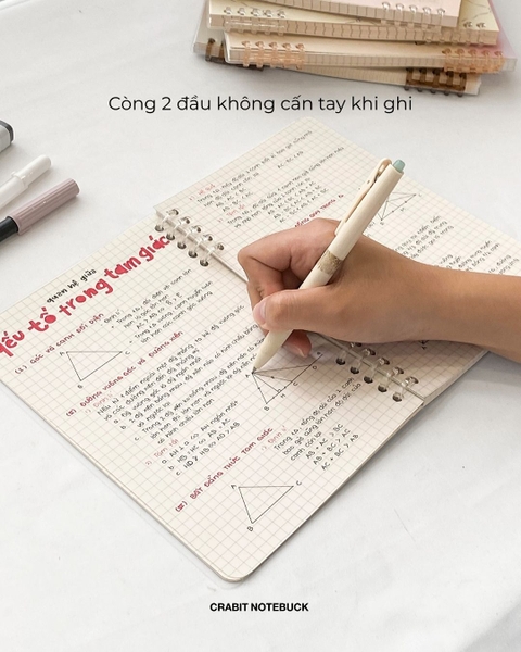 Sổ còng 2 đầu A5 120 trang kẻ ngang Miếng - Bánh bao