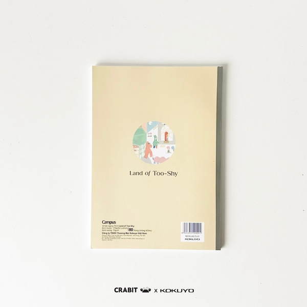 Vở B5 kẻ ngang 80 trang Cư dân - Crabit x Kokuyo - Land of Too-Shy