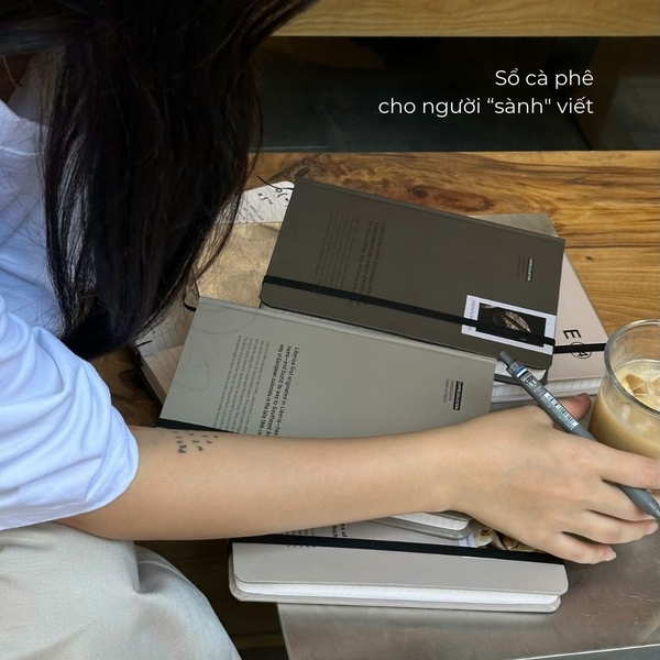 Sổ tay A5 kẻ ngang 130gsm Crabit Coffee Beans - Excela