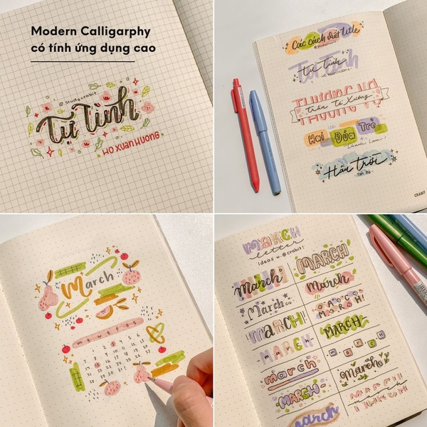 Bộ sách luyện viết Modern Calligraphy & Handwriting