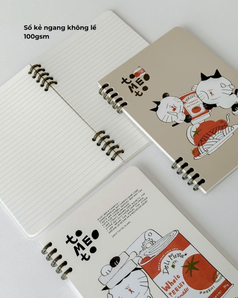 Sổ còng a5 slim binder 100gsm kẻ ngang - Tomeoto Ketchup