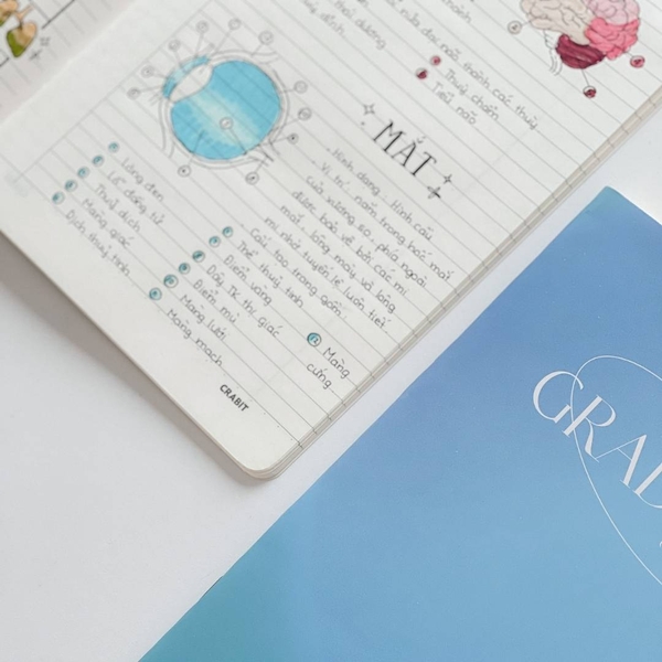 Vở kẻ ngang 80 trang Gradient Xanh dương