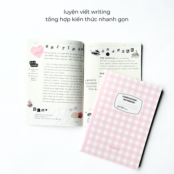 Vở cornel kẻ ngang 120 trang Composition Collection - Hồng