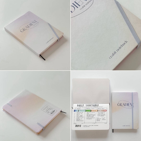 Sổ tay dotgrid 130gsm Gradient Trắng