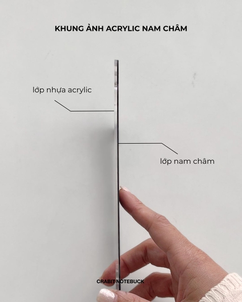 Khung ảnh nam châm dài 4 tấm Chấm bi