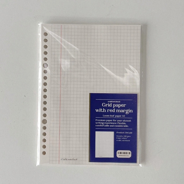 Tập giấy ruột sổ còng A5 ghi chép 20 lỗ