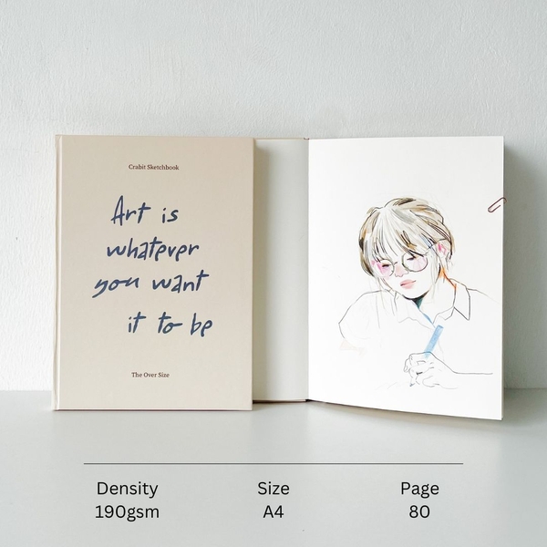 Sổ Sketchbook 190gsm A4 - Artist Quote