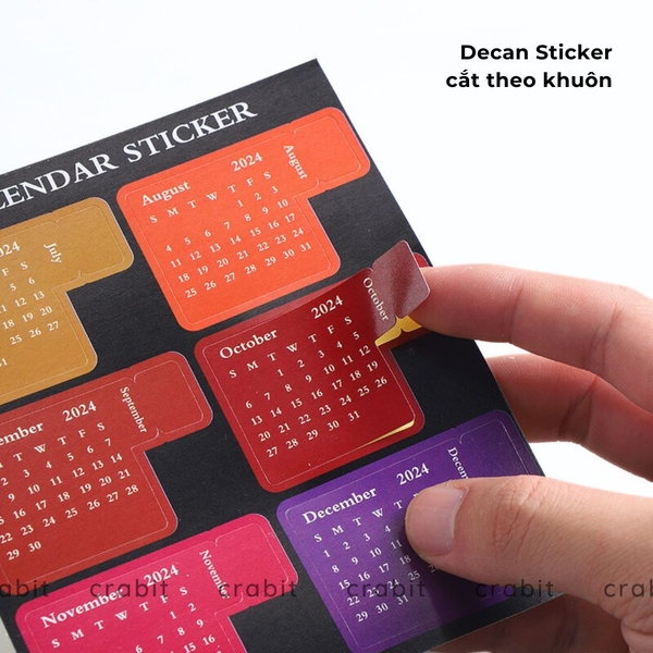 Sticker lịch Calendar 2024
