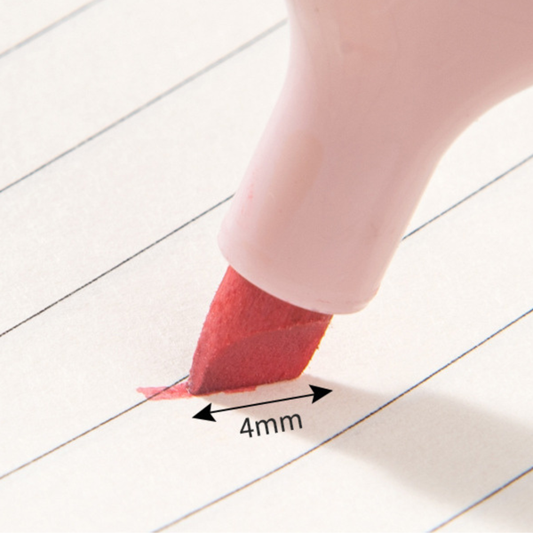 Set 6 bút highlight loại ngòi lớn màu pastel trang trí sổ vở