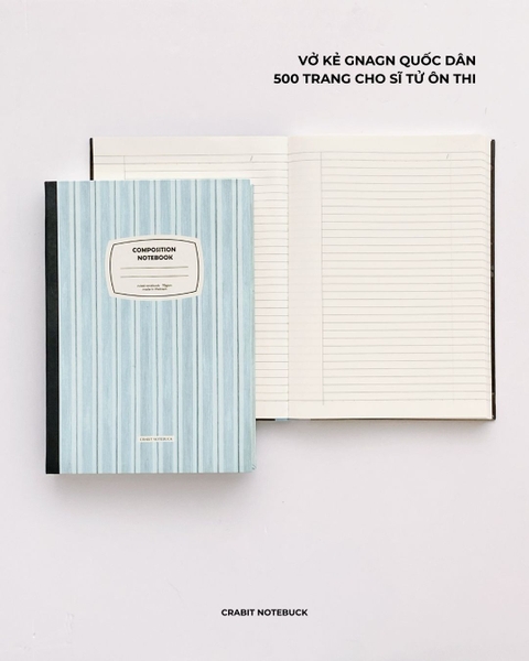 Vở bìa cứng 500 trang kẻ ngang 70gsm Trộm Vía