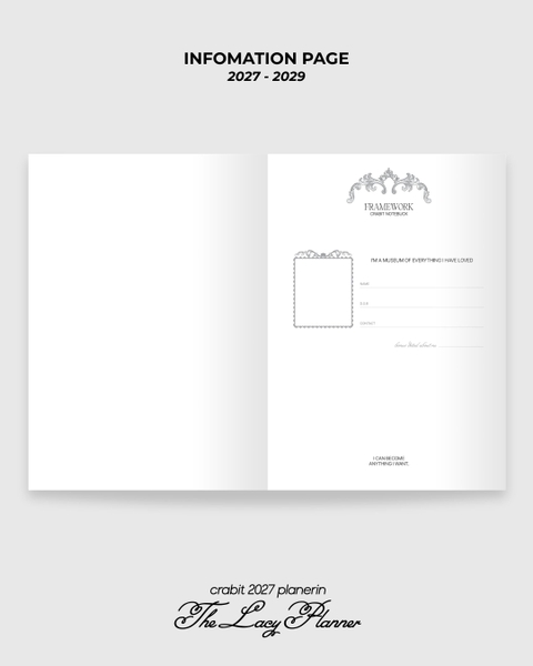 Sổ Planner 2027 14 tháng Framework Lacy Planner Xanh