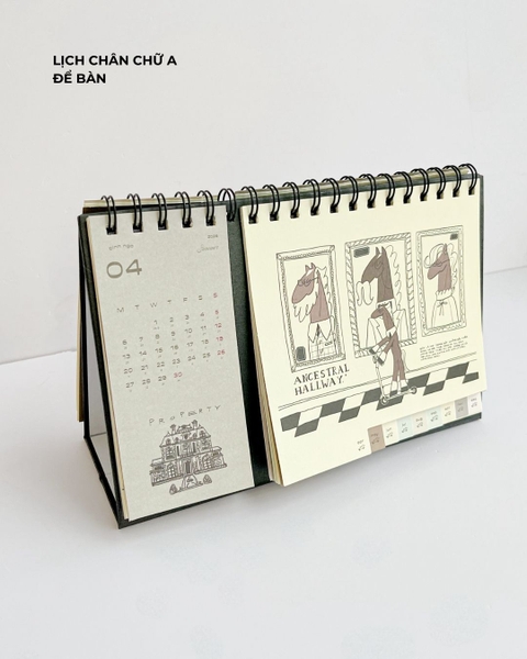 Lịch để bàn 2026 Crabit Calendar - Ngựa Gốm