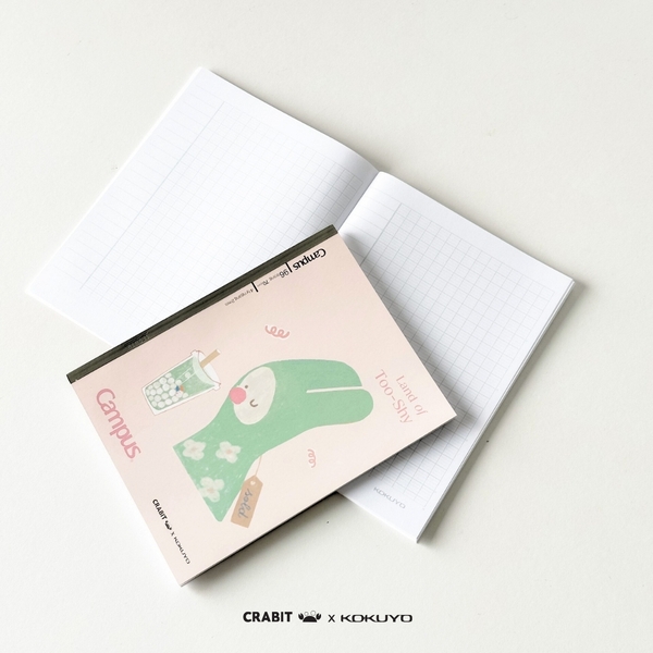 Vở A5 4 ly kẻ ngang 96 trang Thỏ - Crabit x Kokuyo - Land of Too-Shy