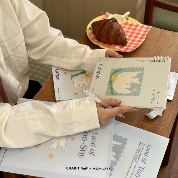 Sổ lò xo A5 kẻ ngang 160 trang Bird - Crabit x Kokuyo - Land of Too-Shy