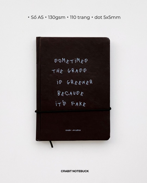 Sổ tay A5 chấm dot 130gsm 110 trang A Few Notes - The Grass