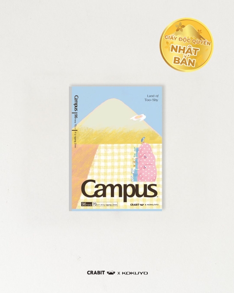 Vở 4 ly ngang 96 trang A5 giấy Nhật Crabit x Kokuyo Land of Too-Shy 2 - Netizen Picnic