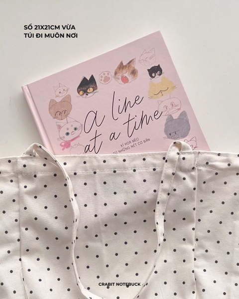 Sổ dạy vẽ A Line At A Time - Cat Lovers