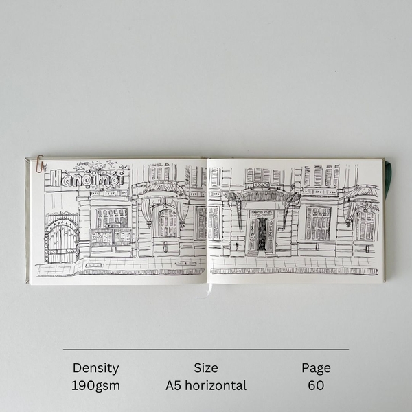 Sổ Sketchbook 190gsm A5 ngang -