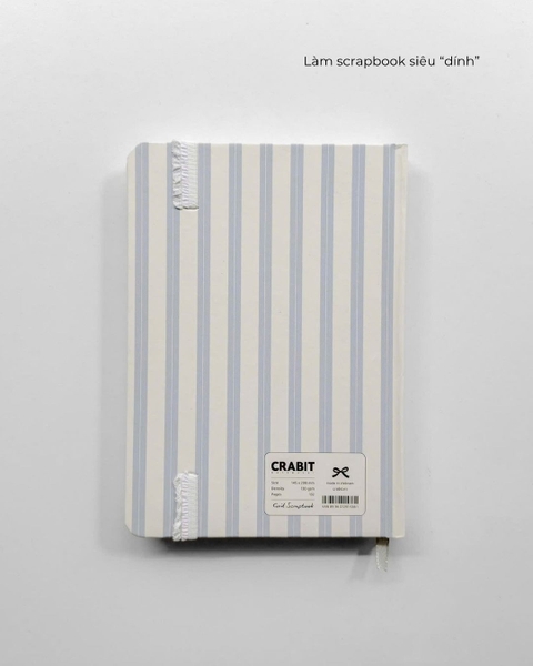 Sổ tay scrapbook A5 grid 130gsm The Reverie Diary - Nhũ Sọc Xanh