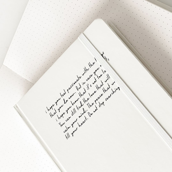 Sổ dot A5 Ribbon Collection Quote trắng (tặng kèm nơ)