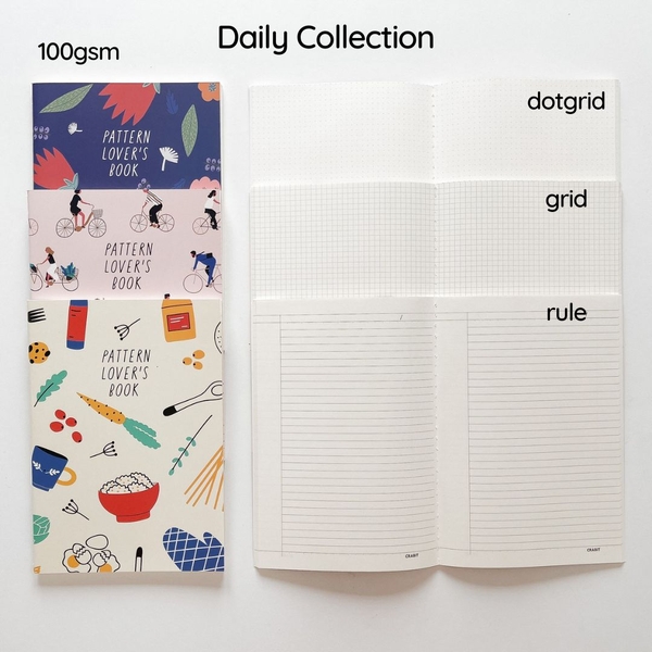 Combo 3 vở may gáy 100gsm 80 trang Daily Life