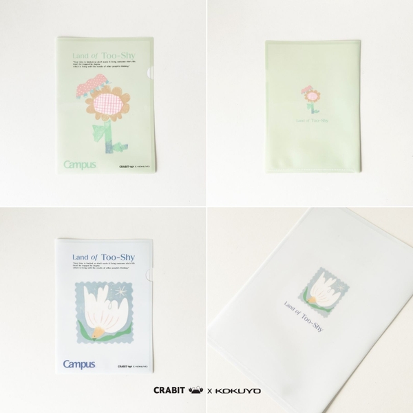 Set 4 Bìa lá size A4 Crabit x Kokuyo Campus | Land of Too Shy