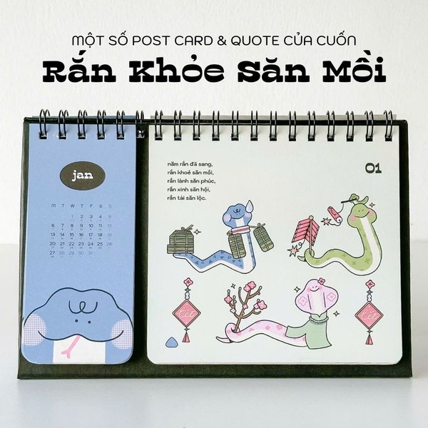 Lịch 2025 để bàn - Crabit Calendar Rắn Săn Mồi có lịch âm