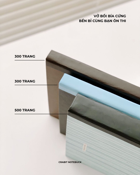Vở bìa cứng 300 trang kẻ ngang 70gsm Trộm Vía - Nâu